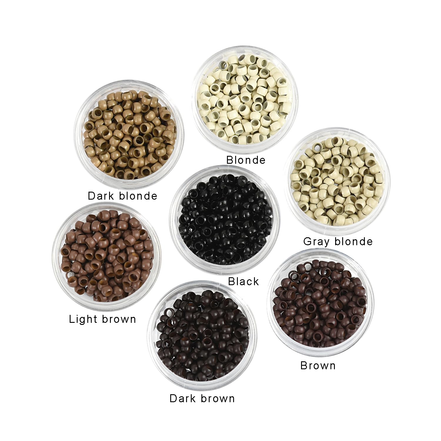 500pcs 3.0x2.0x2.0mm Copper Nano Rings Beads Hair Extension Nano Rings Beads (Light Brown), 3.0mm 500pcs - Image 4