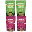 GLADFUL Sprouted Lentils & Millets Instant Chilla Dosa Mix | Diabetes-friendly | Natural Healthy Protein & Fiber-Rich Breakfast No Maida, No Palm Oil, Low GI, Vegan, Gluten Free - 200 G (Pack Of 4, Beetroot & Spinach) gallery image