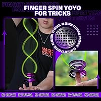 Vista 2 de MAGICYOYO K2 - Yoyo de plástico profesional sensible para niños principiantes, extra no sensible, rodamiento yoyo, yoyo de trucos para adultos + 12