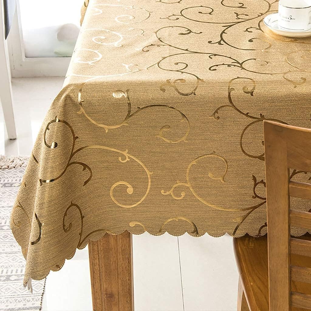Living Room Accessories Tablecloth Heavy Weight Vinyl Protector PVC Rectangle Waterproof Wipe Clean Oilproof Plastic Tablecloth Oilproof Table Cover