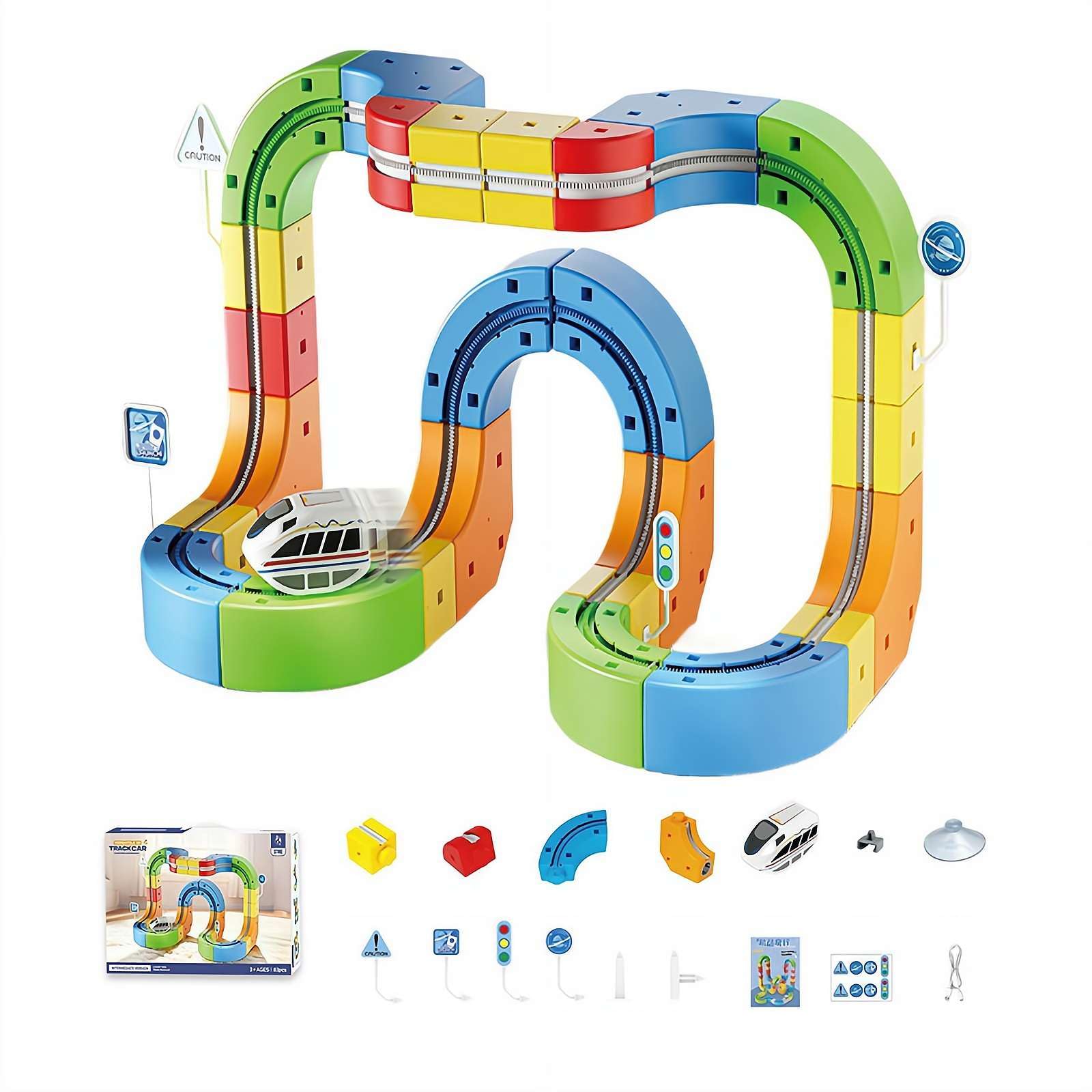 Amazon.co.jp: 83個セット レールキューブ デラックスセット トラック
