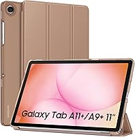 Vista 10 de MoKo Funda para Galaxy Tab A9+/A9 Plus de 11 pulgadas 2023, Funda Protectora Inteligente Delgada con Soporte y Carcasa Trasera Translúcida de PC