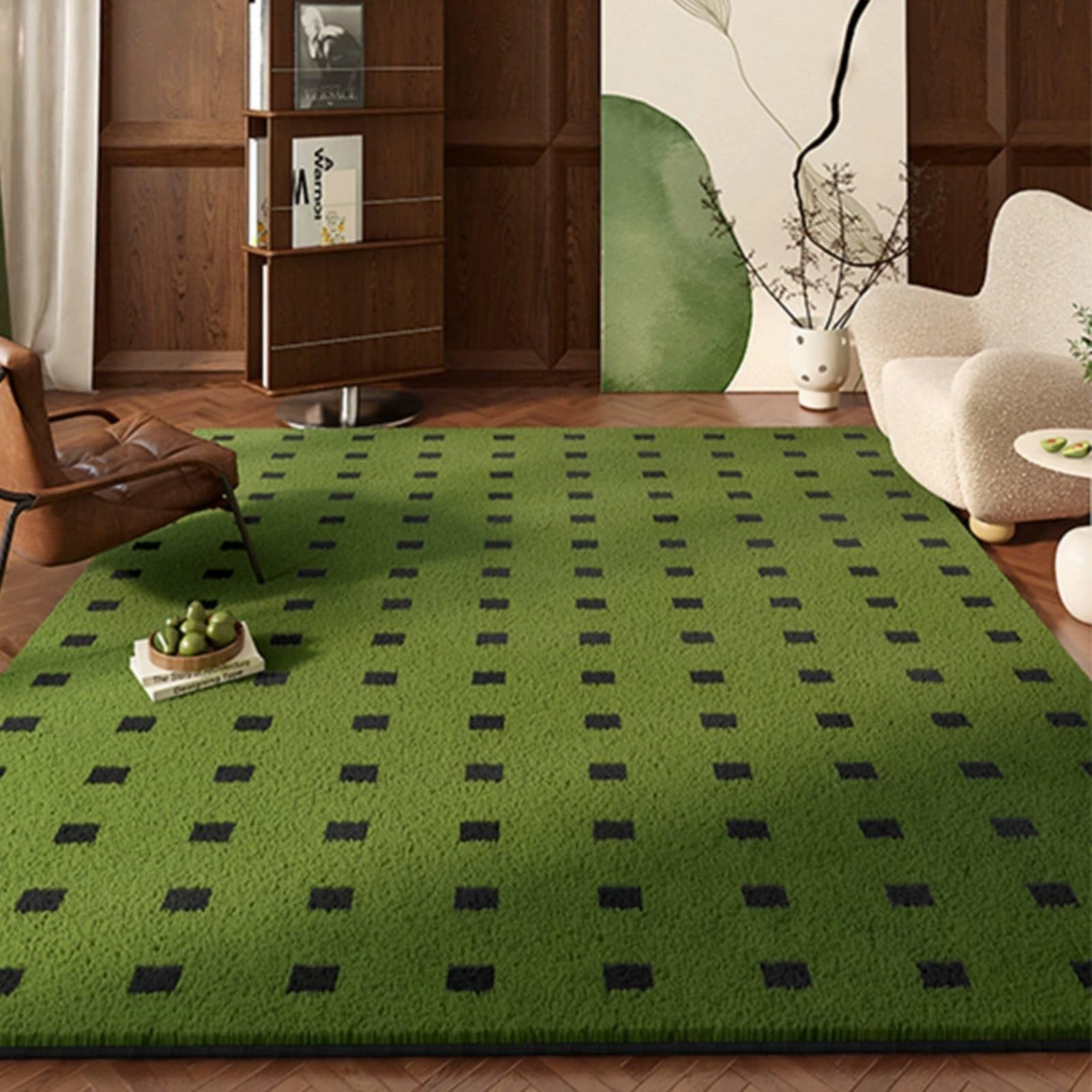 Tapis moquette douce lavable et antidérapante pour chambre et salon