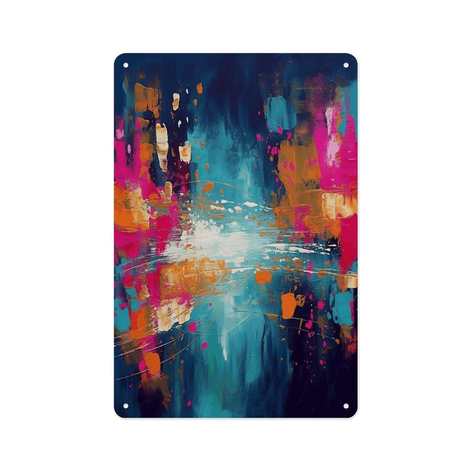 Fekiloot Style Abstract Oil Painting Wall Decor Metal Signs Tin Signs Poster