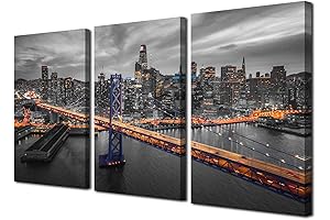 San Francisco Poster: Bay Bridge Skyline at Night