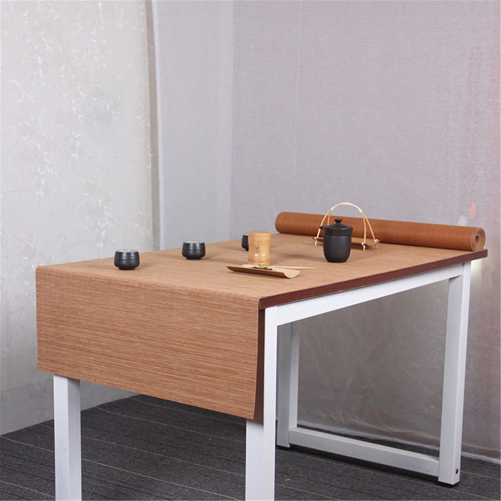 ArinkO Chemin de Table en Bambou Durable résistant à la Chaleur, Facile à Nettoyer et Parfait pour la Cuisine, Les cafés, Les Mariages – Taille : 40 x 270 cm/15,7" x 106,2"