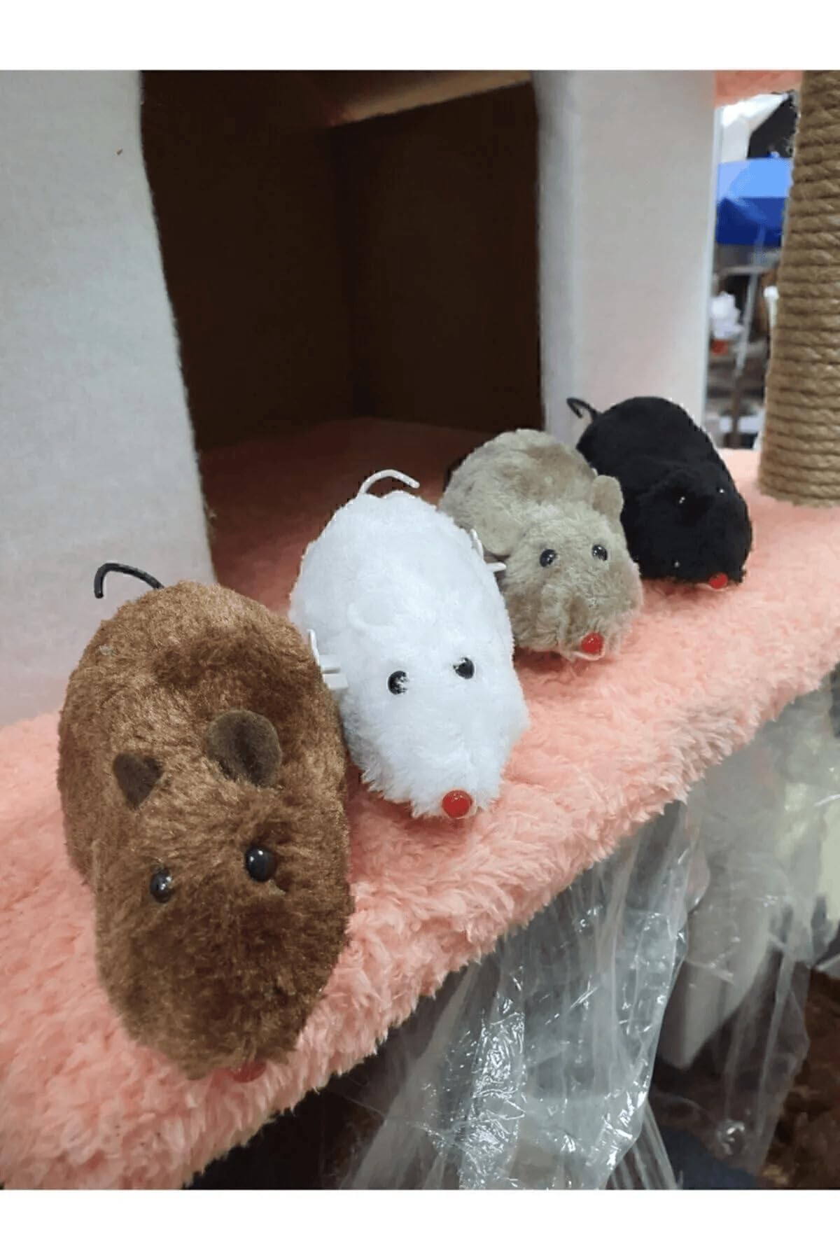 Pribor Kurmalı Fare Kedi Oyuncağı Peluş Yaratıcı Oyuncak 1 Adet