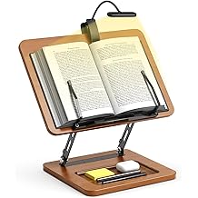 Support de livre pour lire avec lumi&egrave;re،supports de livre pour lire mains libres،hauteur et angle r&eacute;glables, convient aux recettes de livres de cuisine, aux manuels scolaires, au Kindle, pliable pour la cuisine, le bureau, l'&eacute;cole, cadeau pour les amoureux des livres