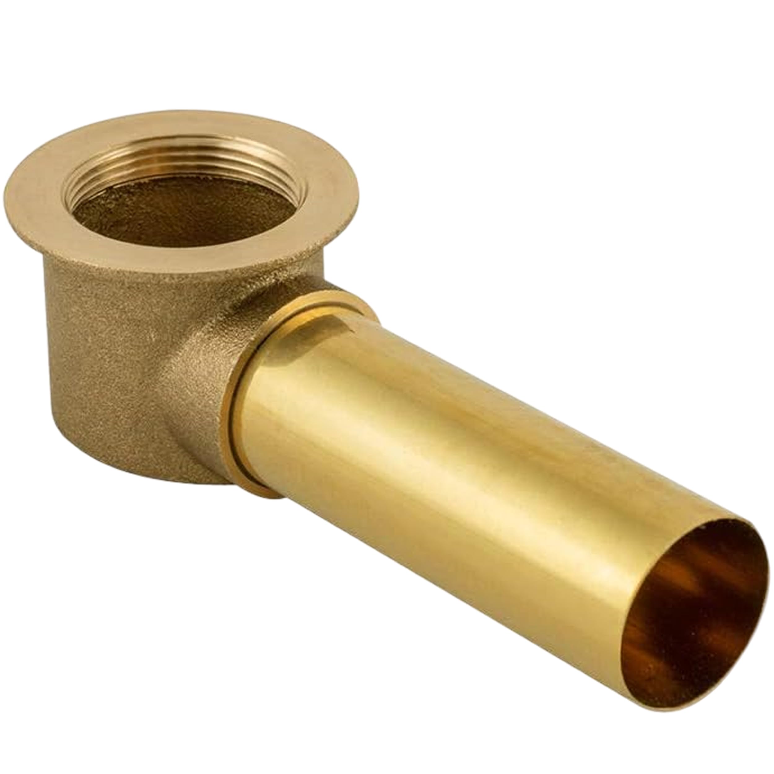 EZ-FLO Bath Waste and Overflow Shoe, 1-1/2 Inch Tubular Outlet, 1-1/2 Inch x 11.5 Coarse Threads, Chrome Strainer Body, 22-Gauge Brass, 35237