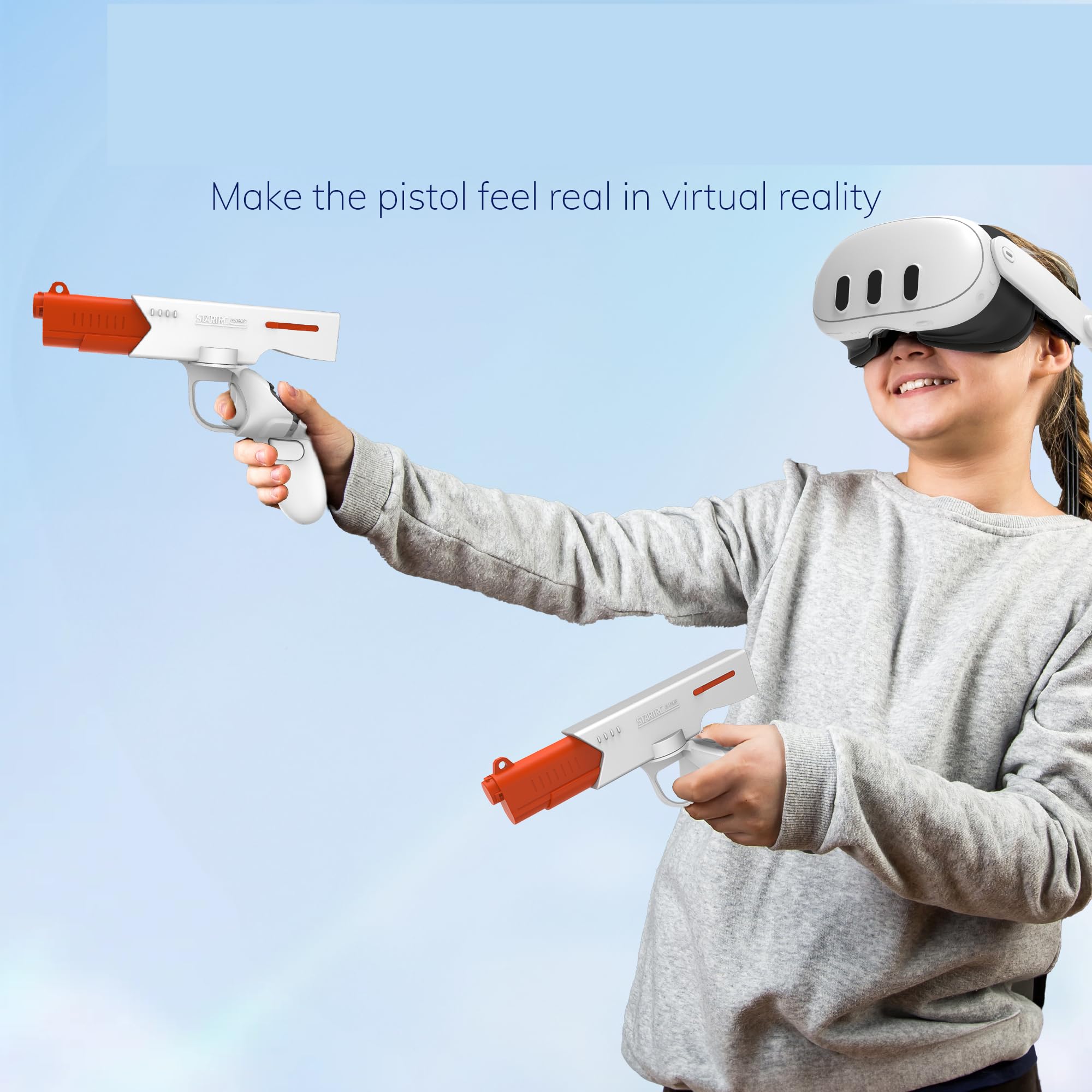 Magnetyczny uchwyt kontrolera do uchwytów Quest 3 VR, szybkie odpinanie, stabilizator wspornika do gier dla zwiększonej dokładności i wciągających wrażeń w grach, biały
