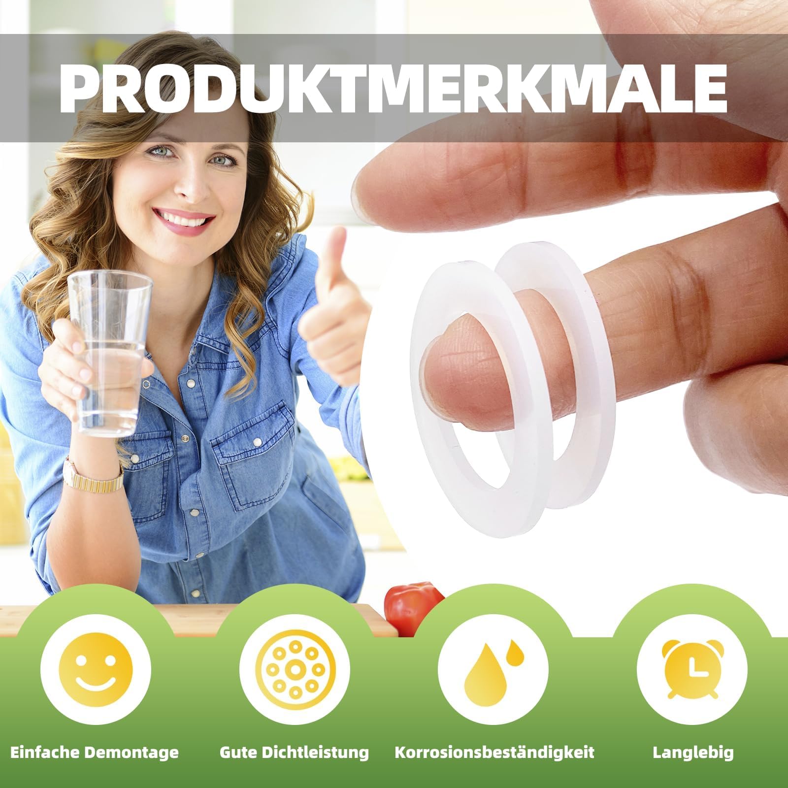 Uszczelka O-Ring Do Butelek PET Kompatybilna Z Sodastream D57 - Zamiennik Dla Uszczelki Pokrywy, Optymalizujący Wydajność Twojego Sprzętu Do Gazowania Wody(10 sztuk)