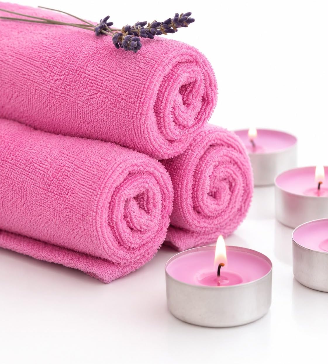 Towel and Linen Mart Silver Salon Towels, Pack of 12 (Not Bleach Proof, 16 x 27 Inches) Highly Absorbent Towels for Hand, Salon, Gym, Beauty, Spa, and Home Hair Care (Pink, 16 X 27)