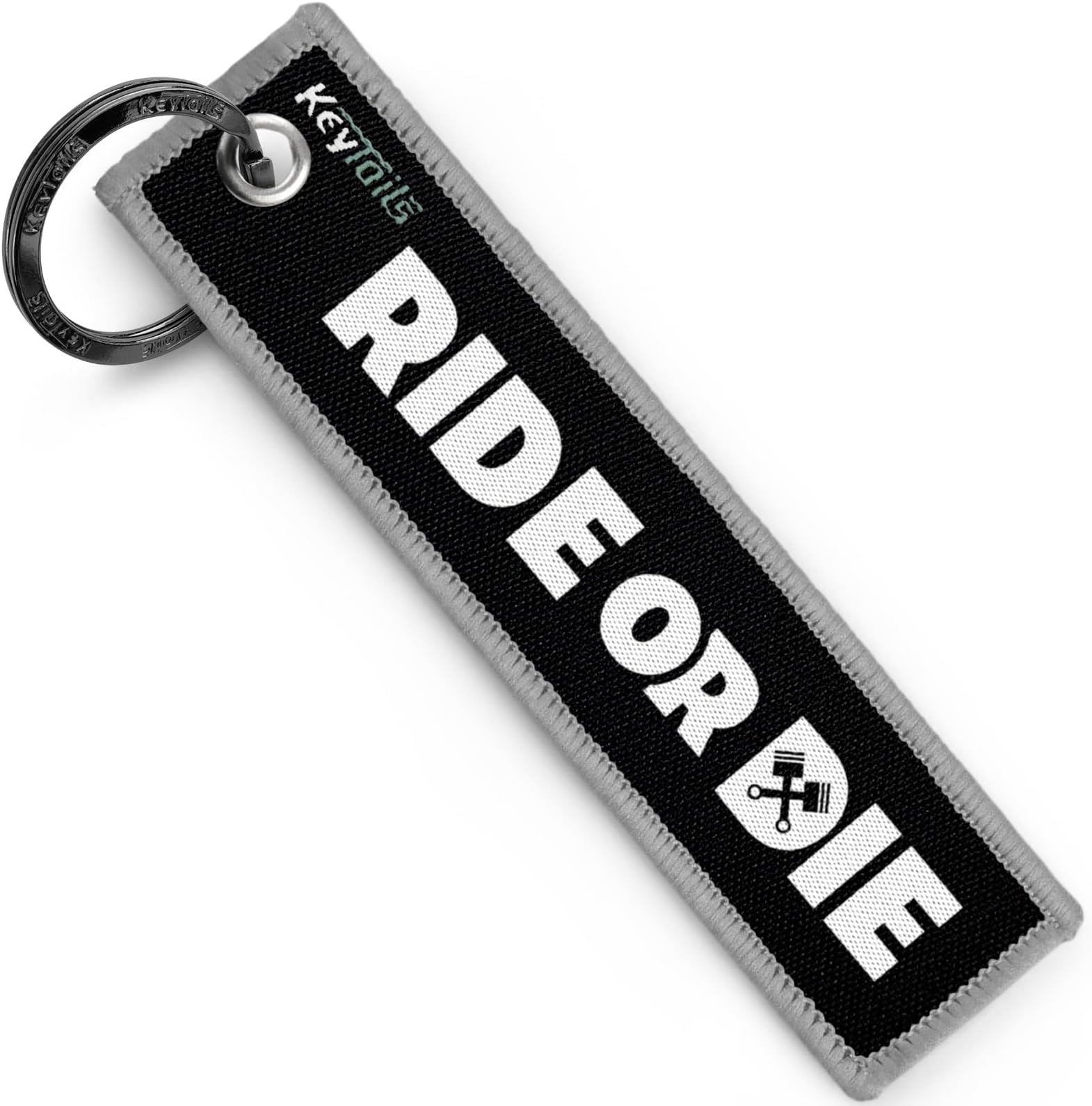 KEYTAILS Keychains, Premium Quality Key Tag for Motorcycle, Scooter, ATV, UTV [Ride Or Die]