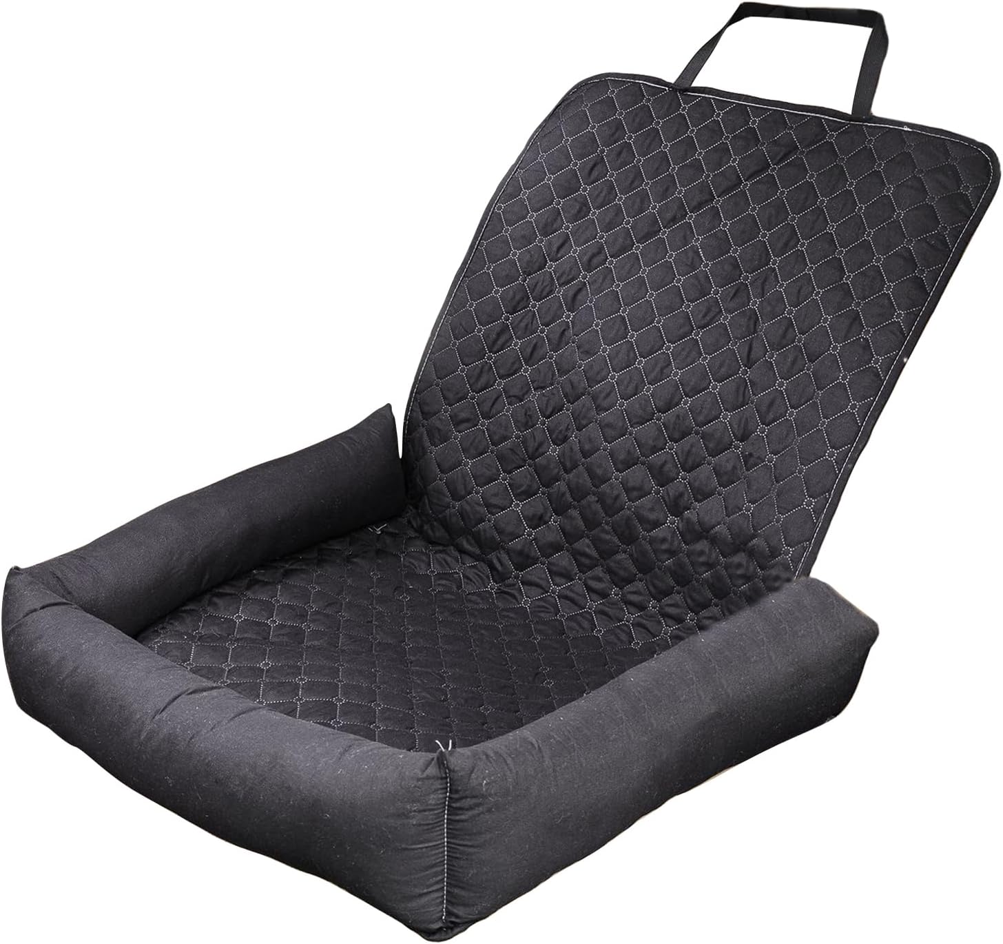 Tappetino per seggiolino auto per cani, impermeabile, 45,7 x 45,7 cm, pieghevole, design con cintura di sicurezza, cuscino da viaggio per SUV, camion, viaggi all’aperto o campeggio quotidiano