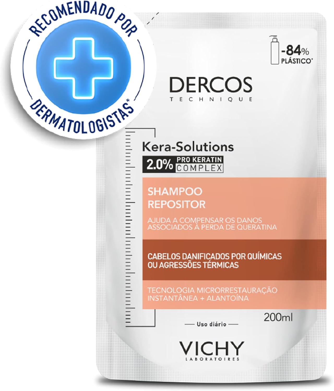 Vichy Dercos Kera Solutions Shampoo Repositor para Cabelos Danificados