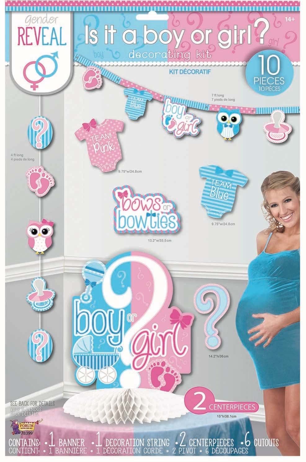 Forum Novelties Party Decorating Kit, Gender Reveal