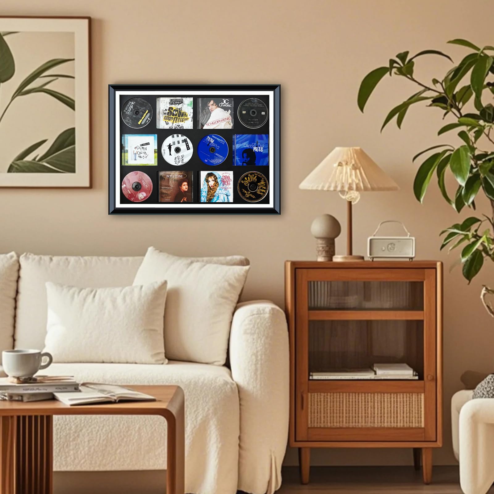 Supporto per DVD, cornice per display CD/DVD, cornice per display Signe Dalbum, regalo per la visualizzazione della copertina, decorazione per la casa amante della musica, arte multi media da