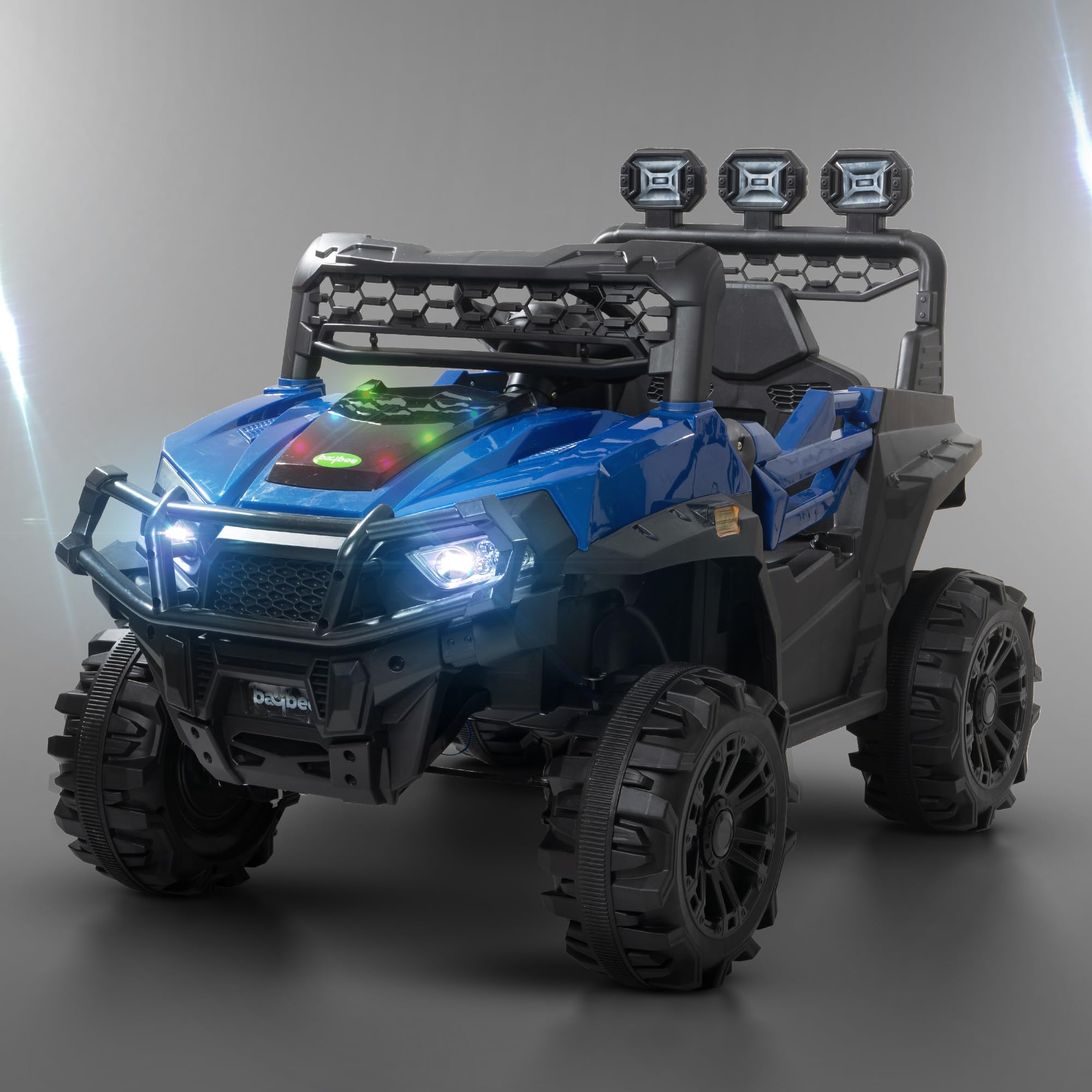 Baybee Broot Rechargeable Battery Operated Jeep for Kids, Ride on Kids Car with Music & Light | Baby Big Battery Car | Electric Jeep Car for Kids to Drive 3 to 8 Years Boy Girl (Blue)