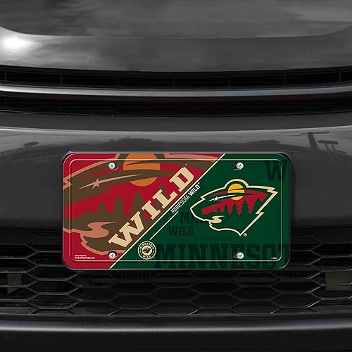Vista 62 de Rico Industries NHL Hockey Split Metal Auto Tag 6" x 12" - Great for Truck/Car/SUV