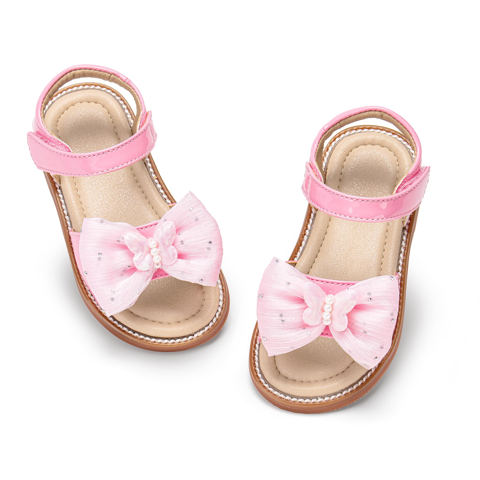 Otter MOMO Toddler Little Flower Girl Sandals Princess Dress Shoes Wedding