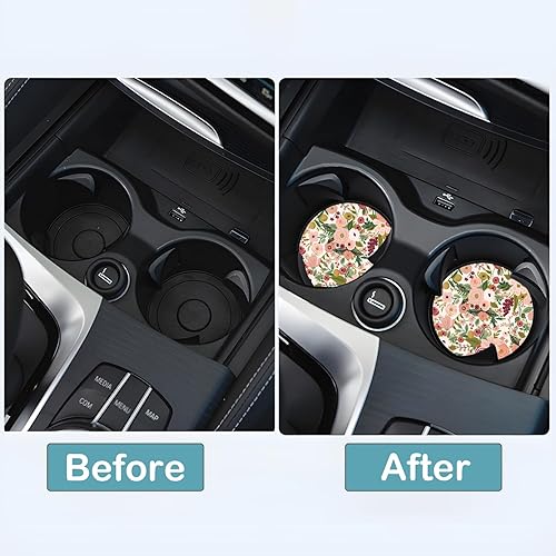 Miniatura 6 de Portavasos para automóvil, paquete de 2 Posavasos universales antideslizantes de 2.75 pulgadas, posavasos de goma para automóvil, accesorios de