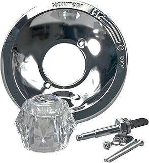DELTA RP101821 Shower Trim Kit with Clear Knob Handle, Escutcheon Plate, and Diverter Stem - Chrome