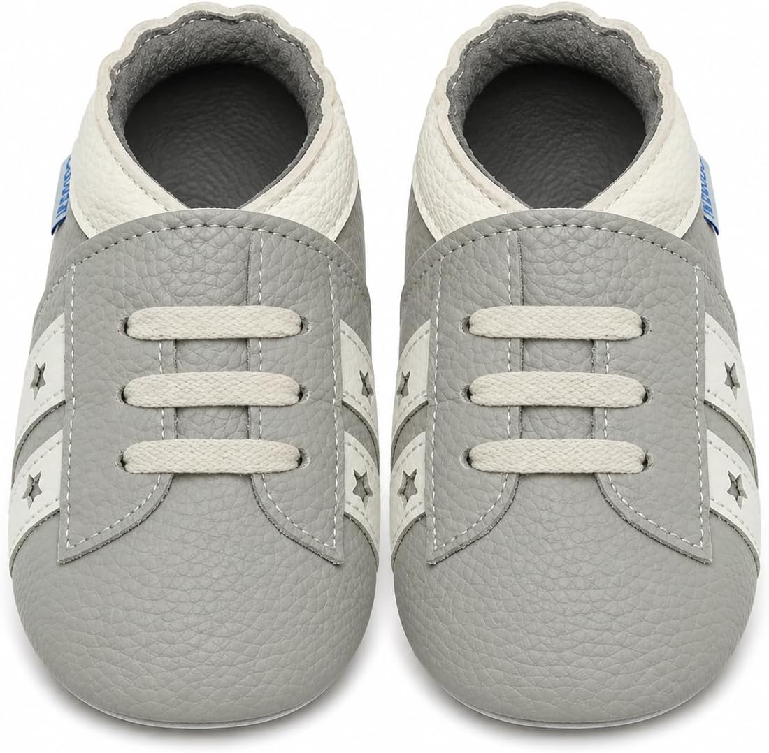 YIHAKIDS Baby Sneaker Moccasins Soft Leather Sporty Sole Infant Toddler