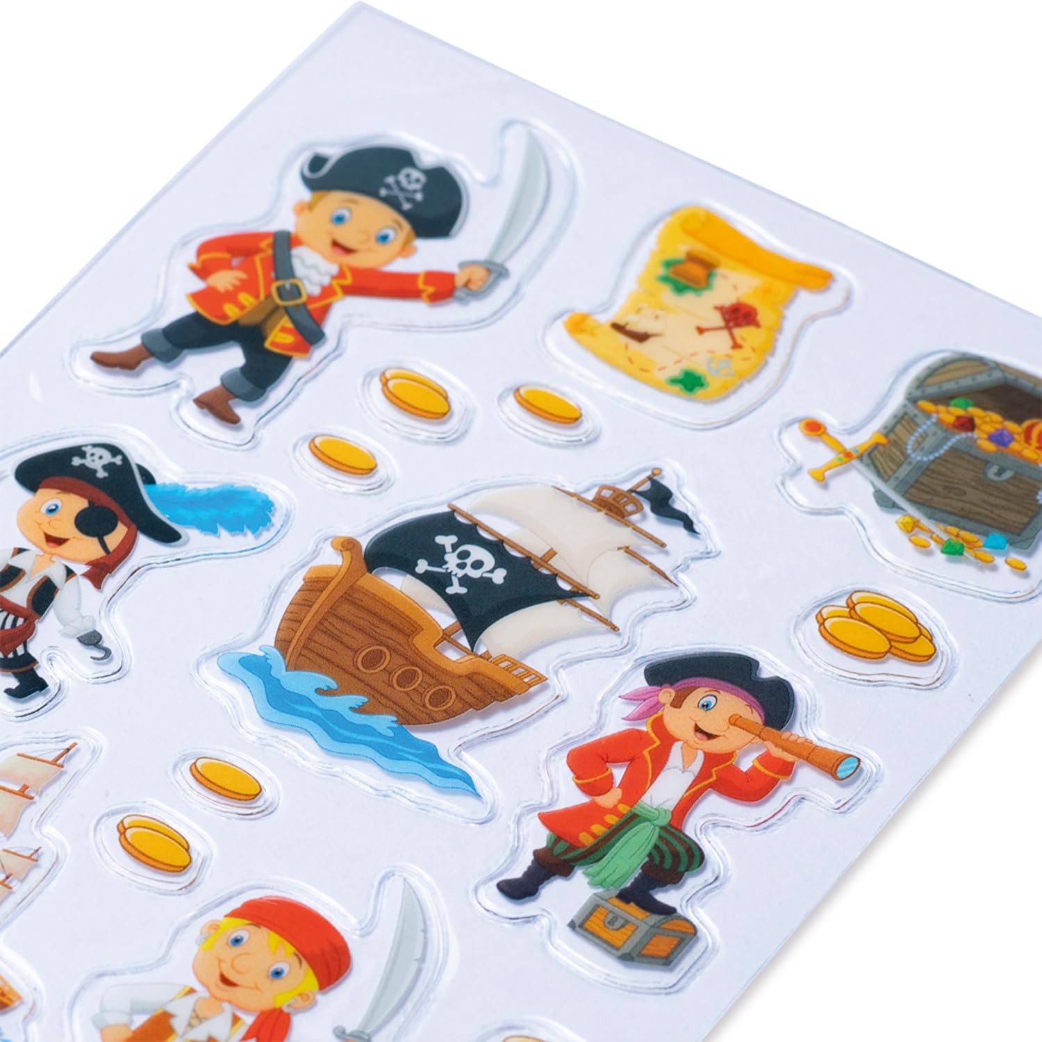 Pegatinas Piratas Infantiles Pegatinas Infantiles De Piratas - 24 Hojas, 8  Diseños, Para Premios, Scrapbooking Y Decoración Stickers De Piratas, image size:1500x1500