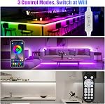 6 Pcs Under Cabinet Lights Kit,Music Sync Color Changing LED Lights with App & RF Remote,Dimmable Flexible Cabinet Lights,5V USB Under Cabinet LED Lighting for Counter Shelf Bookcase TV Back(6*1.64ft)