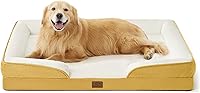 Vista 252 de Bedsure - Cama ortopédica XXL para perros, sofá cama lavable para perros gigantes, espuma de soporte con funda extraíble y lavable, forro Marrón