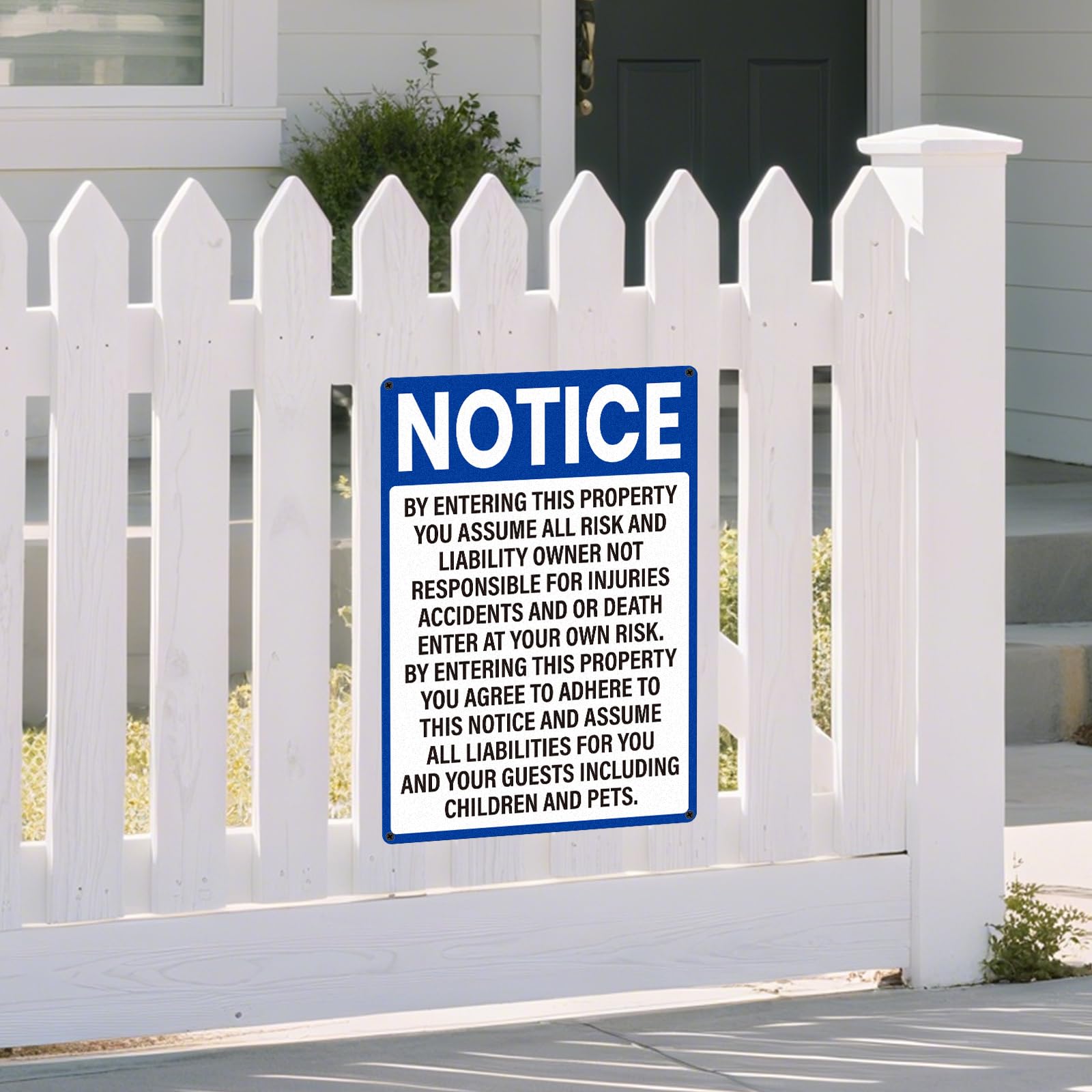 2 Pack Not Responsible for Accidents or Injuries Sign 10"×14" Blue — Amazon image 5