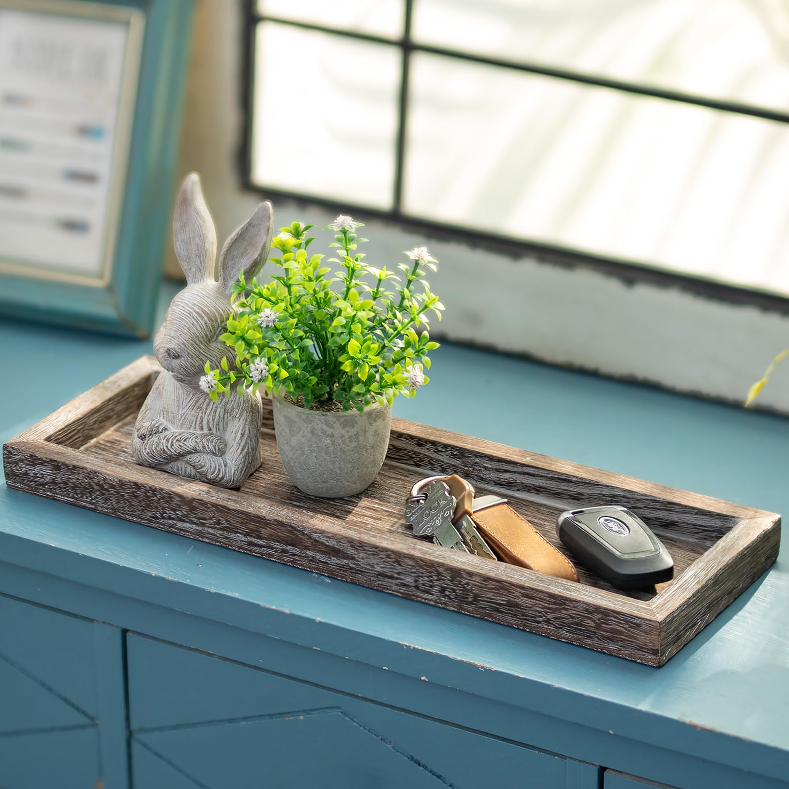 Set Di 2 Portacandele Da Parete In Legno - Decorazione Rustica Per Casa, Cucina, Soggiorno - Foto 7