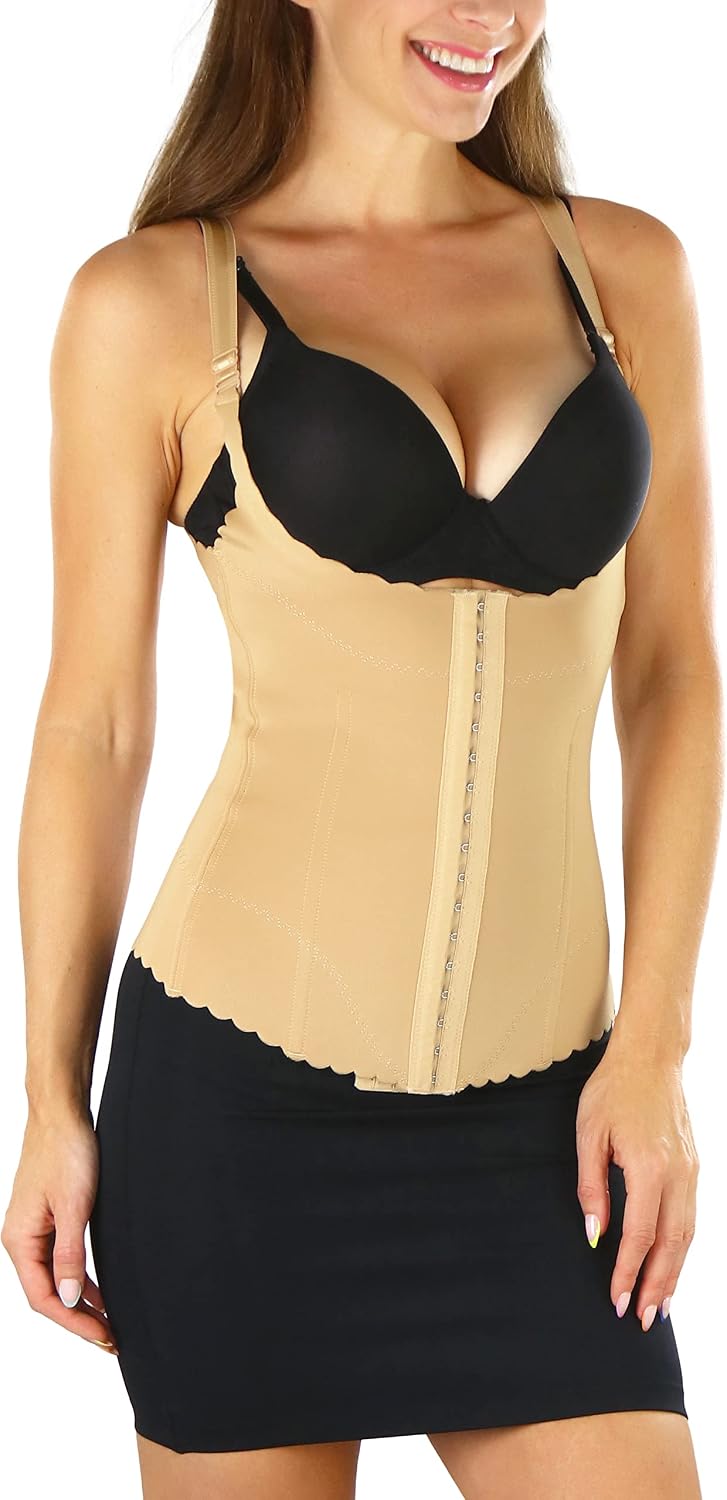 ToBeInStyle Women's Shaping Control Torsette Open-Bust Compression Top