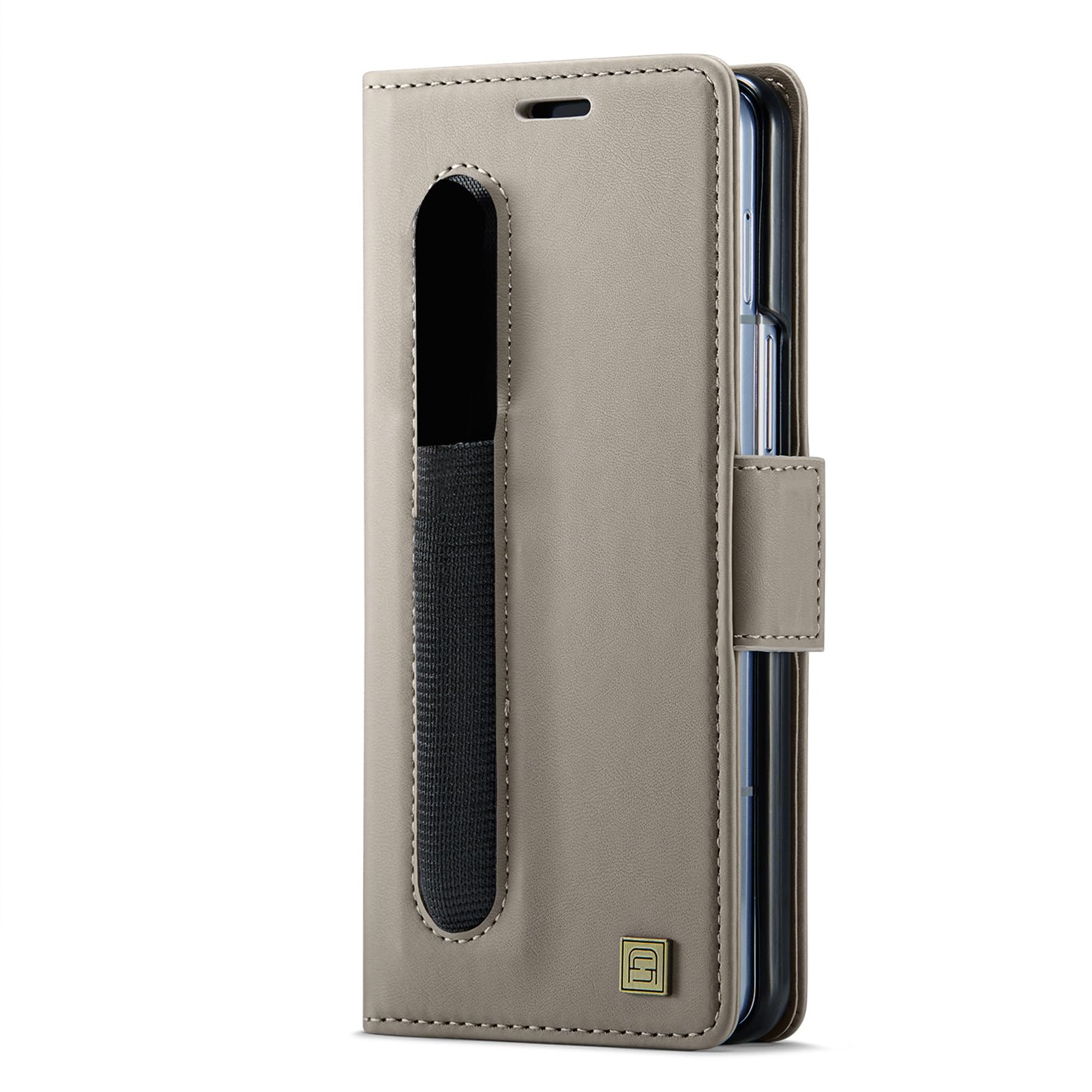 Ribalta Custodia Per Samsung Galaxy Z Fold 8 Ultra, Pelle Opaca Portacarte | Funzione Supporto con Portapenne Guscio Chiusura Magnetica Protezione Completa Affari Cover,Grigio,Fold 8 Ultra
