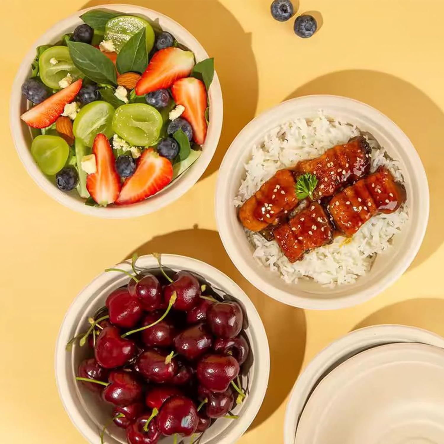 Paper Bowls, 16 oz, 200 Count, Biodegradable Sugarcane, Hot and Cold Use, Natural - Image 7