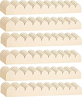 36 Pack Unfinished Scalloped Decorative Wood Trim Scalloped Edge Decorative Wood Molding Cute DIY Moulding Trim Wave Molding Trims for Home Wall Cabinet Window Door Mirrors Decor (15.75 x 1.57 Inch)