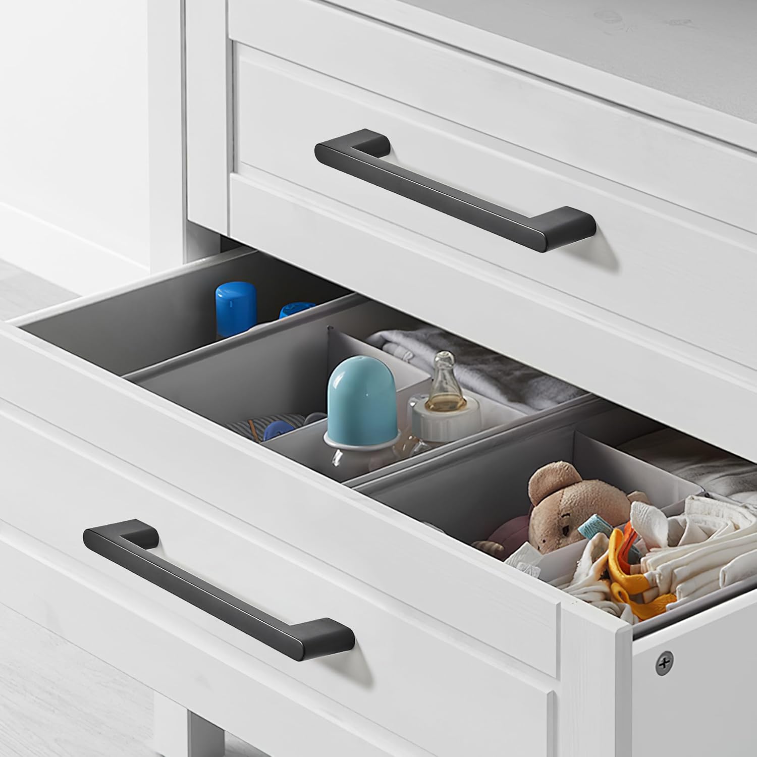 AVICCI 10 Pack Cabinet Pulls-6.3”160mm Screw Spacing Champagne Bronze Kitchen Drawer Pulls Cabinet Hardware Handles Wardrobe Bedroom Dresser Cabinet Handles