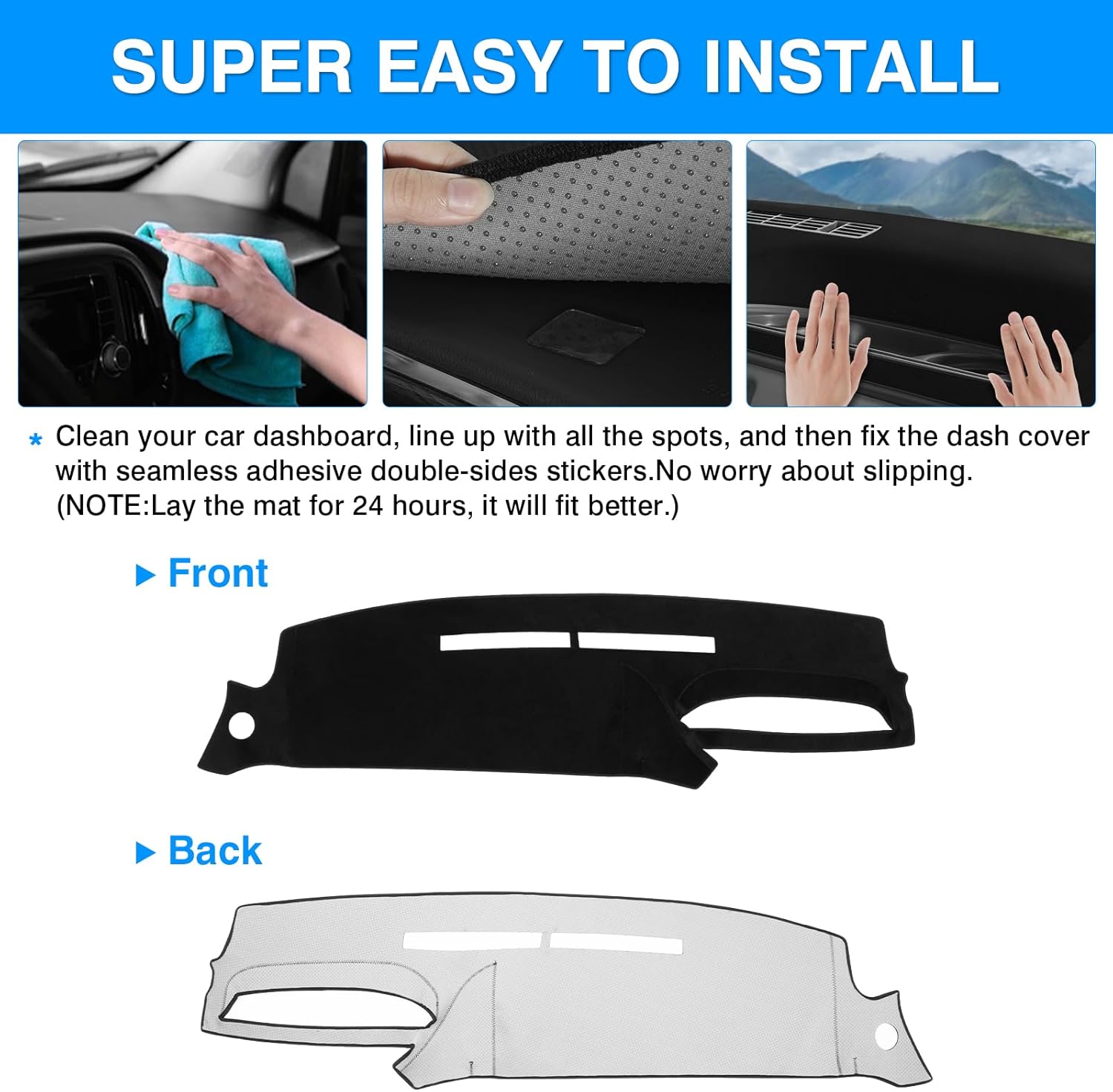 Autorder Dashboard Cover Mat for 1995 1996 Chevy Chevrolet Silverado C/K 1500 2500 3500&Tahoe&Suburban/GMC Sierra&Yukon Pickup Truck Accessories Dash Cover Upgrade Velvet Dash Mat