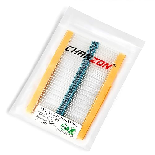 Vista 82 de Chanzon 100pcs 1/4W (0.25W) 33K Ω ohmios Resistencia fija de película metálica 0.01 ±1% Tolerancia 33KR MF Resistencias de orificio pasante