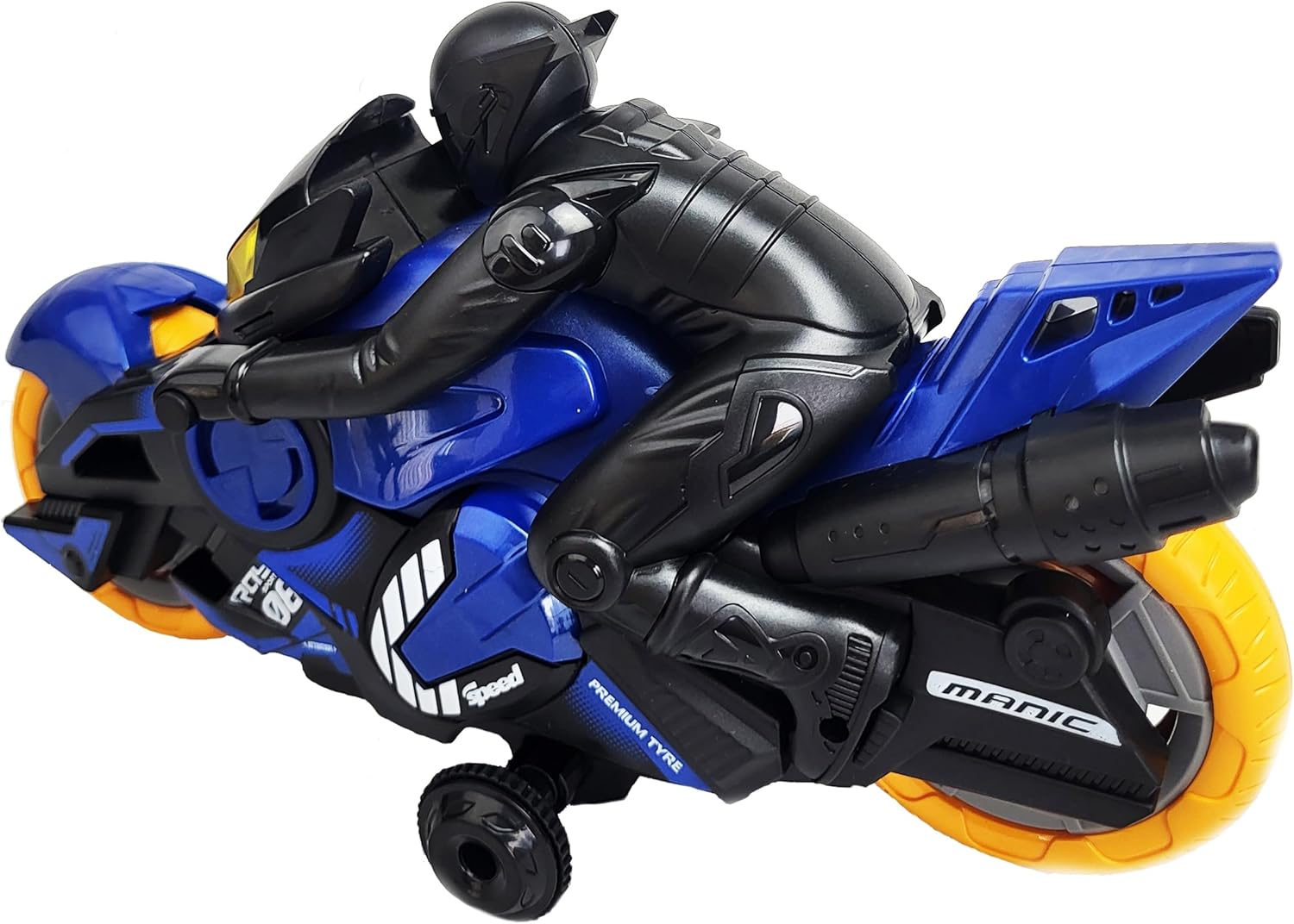 Remote Control Motorcycle with 360° Spinning Action & LED Lights, 2.4GHz High-Speed RC Motorbike for Kids (Blue) Remote Control Motorcycle with 360° Spinning Action & LED Lights, 2.4GHz High-Speed RC Motorbike for Kids (Blue)