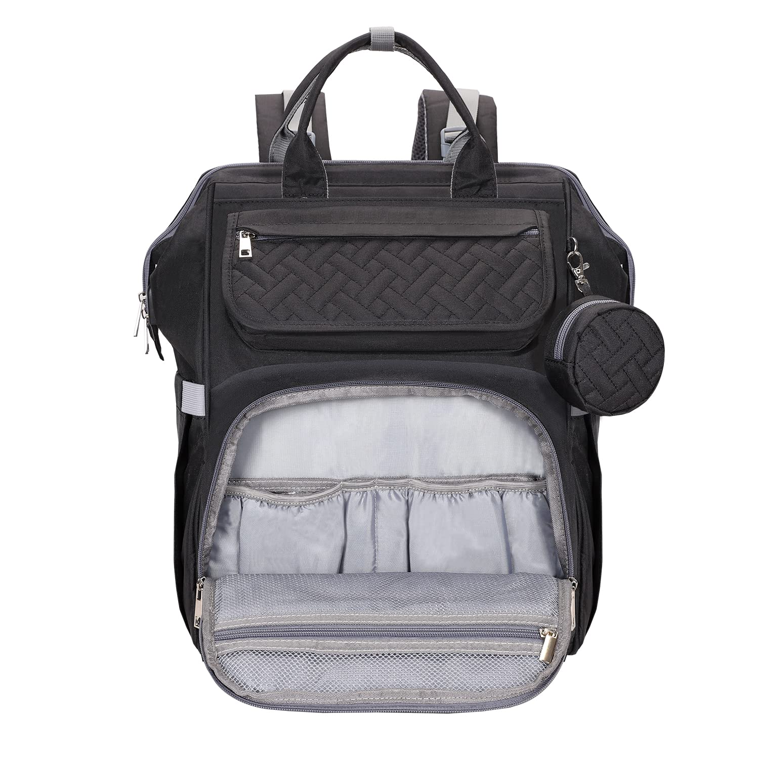 Flex Baby Diaper/Nappy Changing Backpack Bag | Baby Hospital Bag | Baby/Mummy Bag With Portable Changing Mat| Multifunction Baby Bag With Pacifier Bag & Hidden Pocket| USB Charging Interface