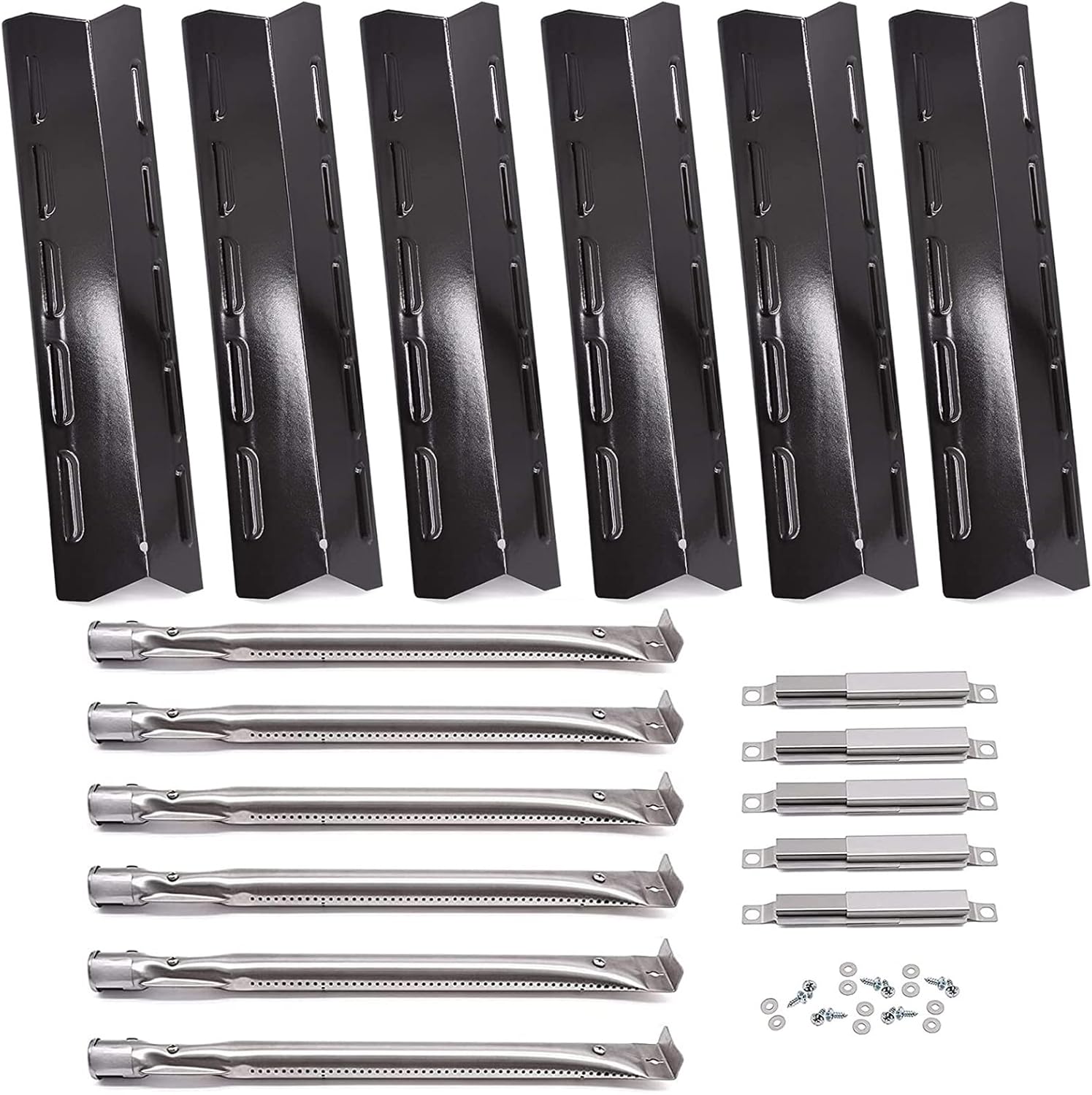 Adviace Grill Replacement Parts for Kenmore 6 Burner 146.23681310 146.47223610 14623681310 146.23766310 PG-40612SOL Gas Grill Flame Tamer 40800023 Burner 40700125 Crossover Tubes