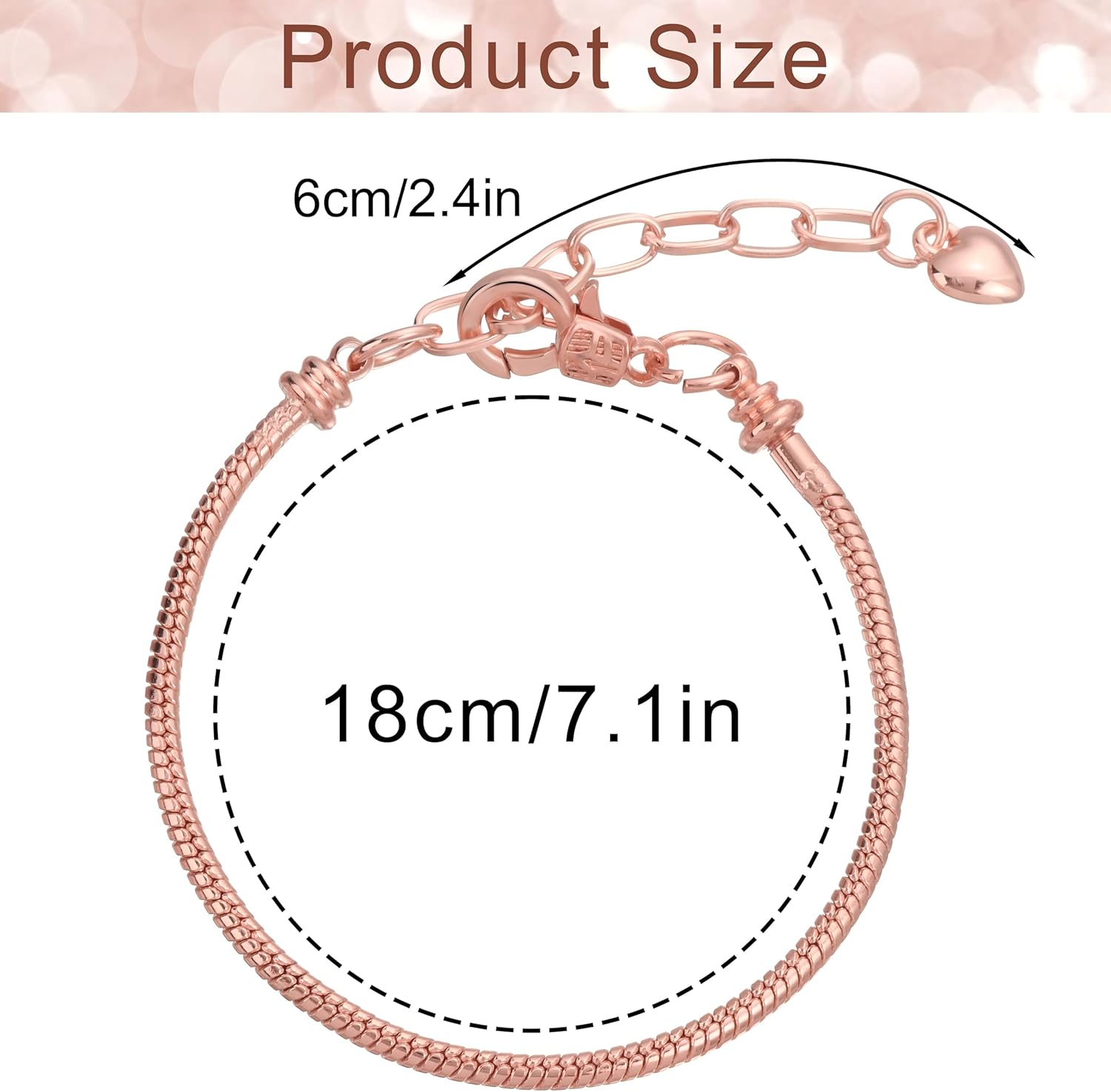 Forise snake chain Charm Bracele - Image 2