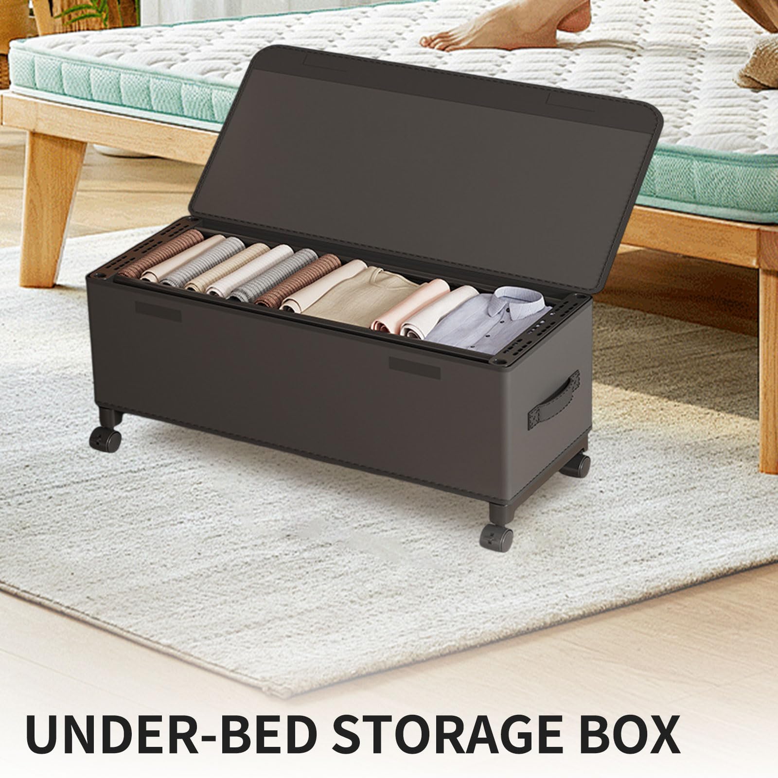 Contenitore Sottoletto Letto Cassetto Con Coperchio Ikea Cassetti