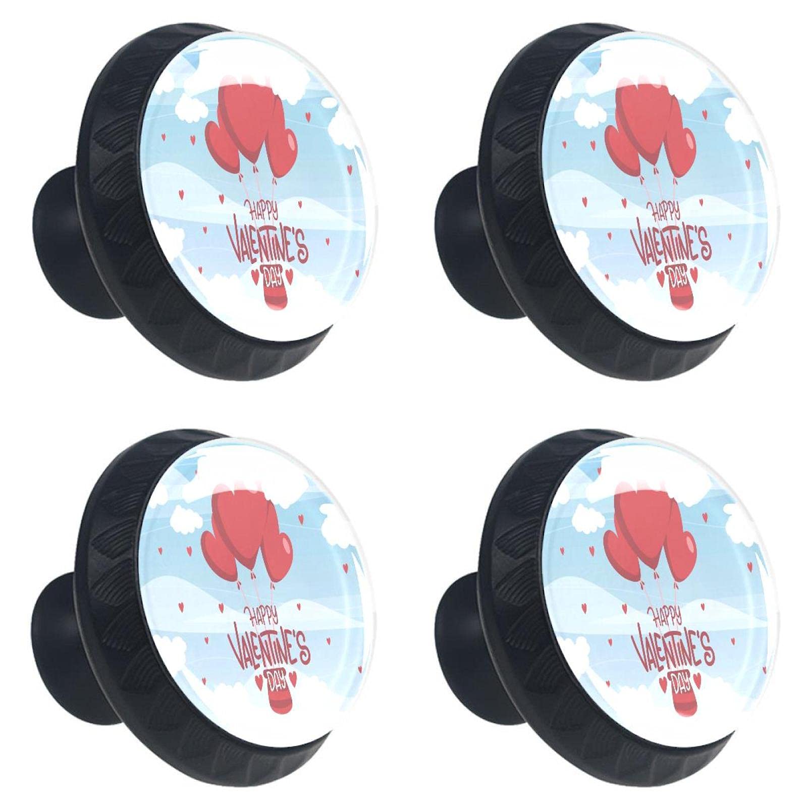 Bouton de tiroir en verre pour chambre d'enfant et buffet multicolore romantique