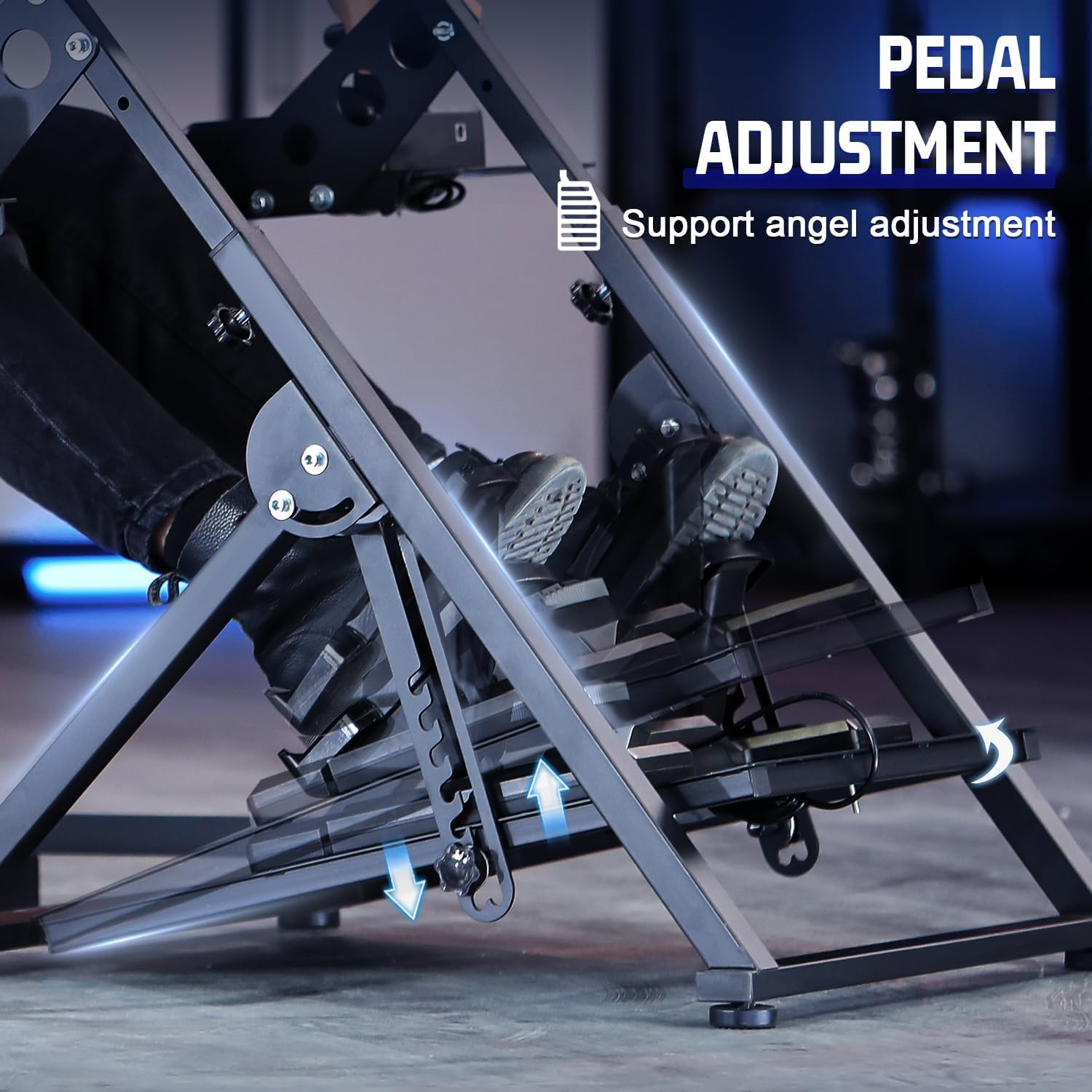 Image showing pedal angle adjustment on the racing stand
