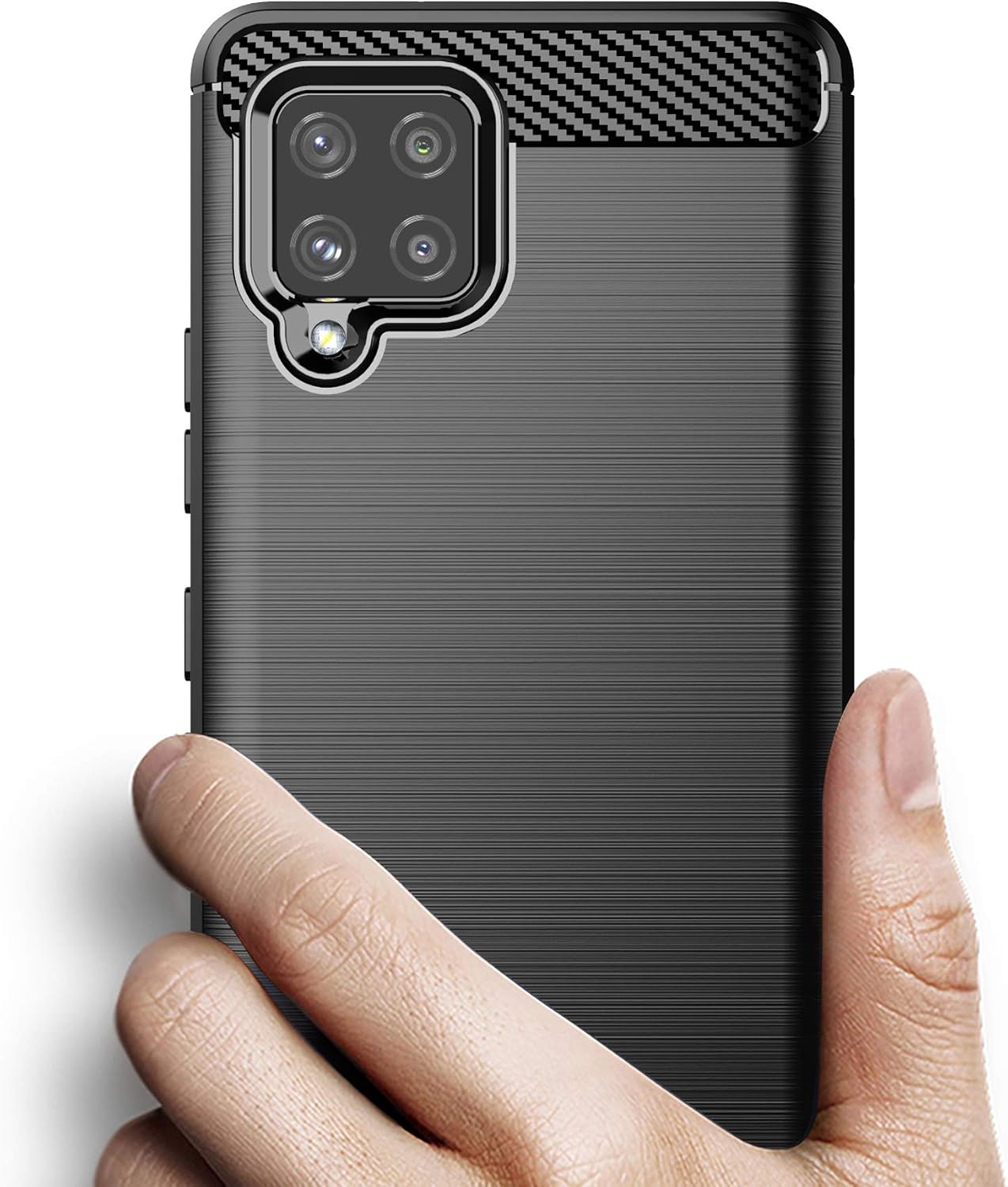 Osophter for Galaxy A42 5G Case Samsung M42 5G Case Shock-Absorption Flexible TPU Rubber Protective Cell Phone Cover for Samsung Galaxy A42 5G(Black)