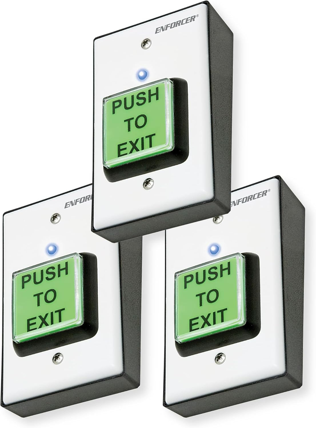 Seco-Larm SD-862T-GWSQ Pack of 3 Enforcer Wireless Desktop Transmitters, Access Control, Push to Exit Button, Battery Powered, No Wiring, 250ft Range, Indoor Security