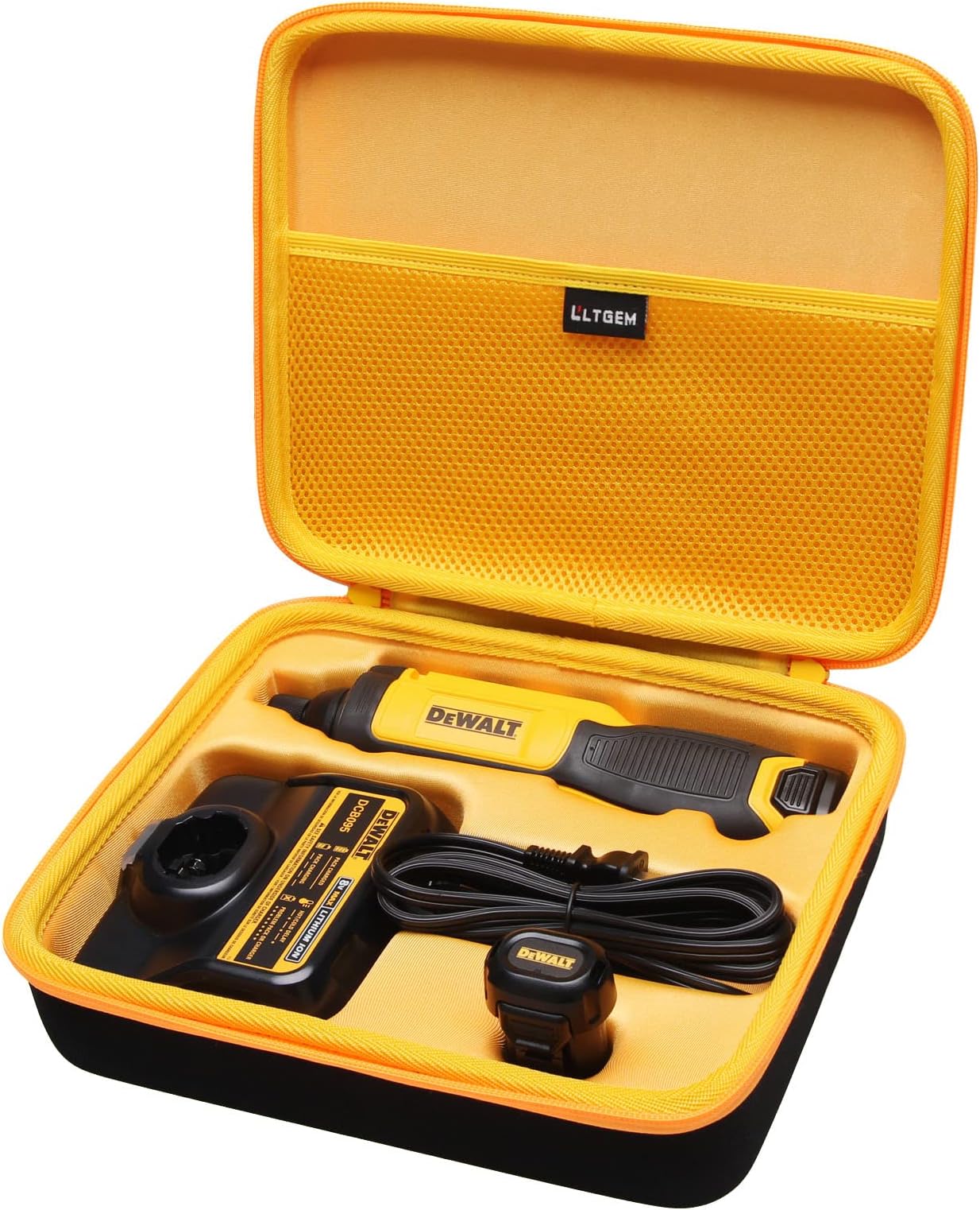 LTGEM Hard Case for Dewalt Tool, Black, M, Rechargeable