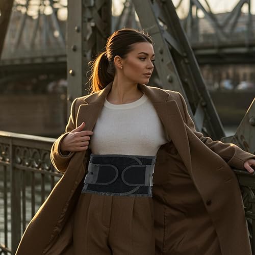 Miniatura 8 de Soporte de espalda para aliviar el dolor de espalda baja, soporte de cintura lumbar para mujeres, espalda baja con almohadilla lumbar 3D para